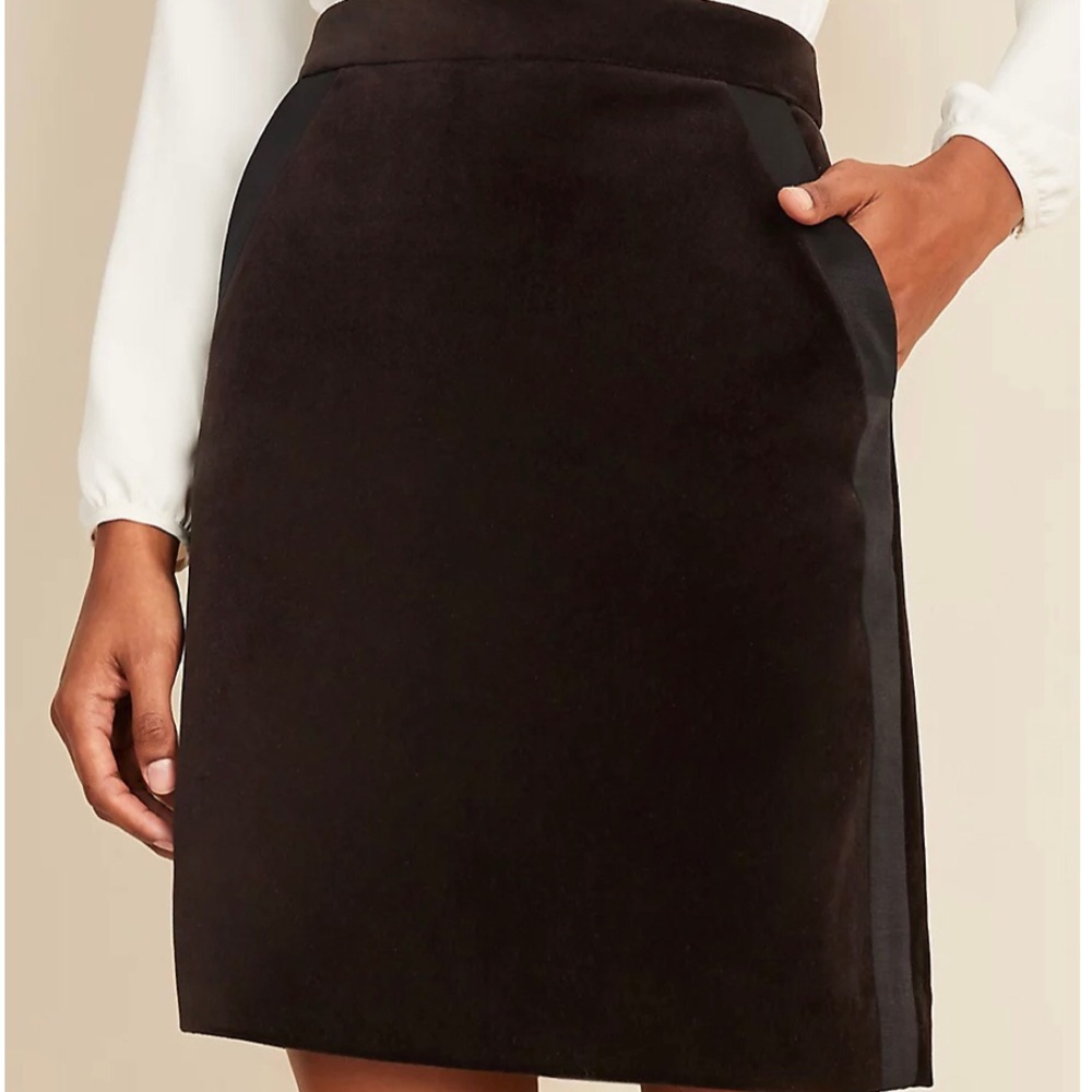 Ann Taylor velvet tuxedo mini skirt